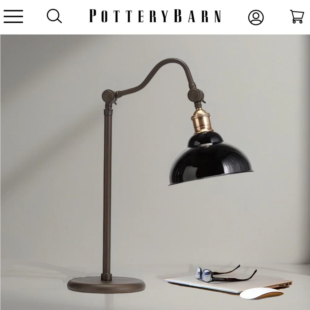 Iron & Brass multi-adjustable Task Lamp by Pottery Barn 👑